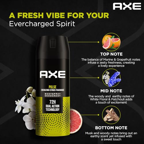 AXE Pulse Long Lasting Deodorant Bodyspray For Men 150 Ml, Pack of 1 - Image 6