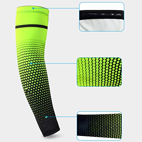 Um par de Manga Esportiva Leve Respirável Unissex de Seda de Gelo Manga de Compressão para Proteção