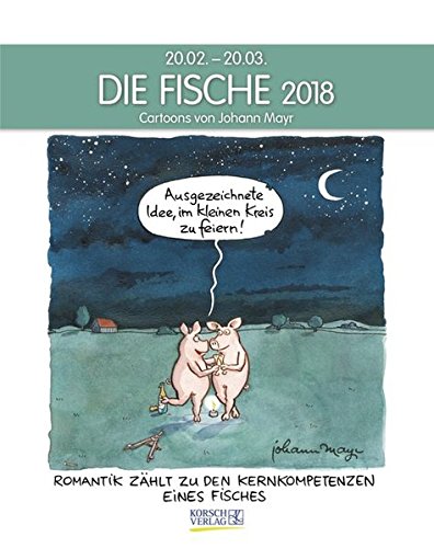 Fische 2018: Sternzeichenkalender-Cartoonkalender als Wandkalender im Format 19 x 24 cm. Fische 2018: Sternzeichenkalender-Cartoonkalender als Wandkalender im Format 19 x 24 cm.