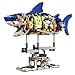 INSOON Mechanical Shark Building Set with LED Light, 687 PCS Interactive Building Block Model with Display Stand, Movable Ocean Animal STEM Toy, Home Decor Gift for Adults Teens Kids Boys Ages 8-12+
