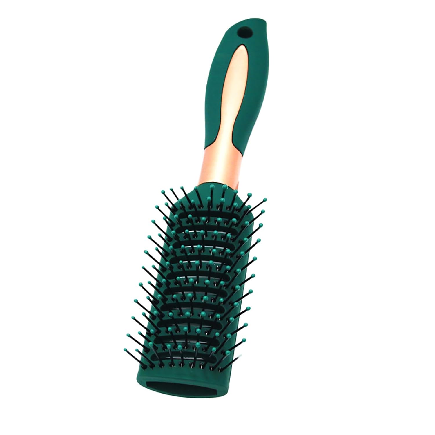 Vent Hair Brush for Women and Men, Detangling Wet Hair Brush with Ball Tipped Bristles for Wet/Dry Hair - All Hair Types with Nylon Bristles, Green (1 Pack-Green)