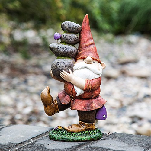 Gnome Statue Outdoor Decor Gnome Statue For Garden Decorative Statue,Gnome Carried Stones #TOP6