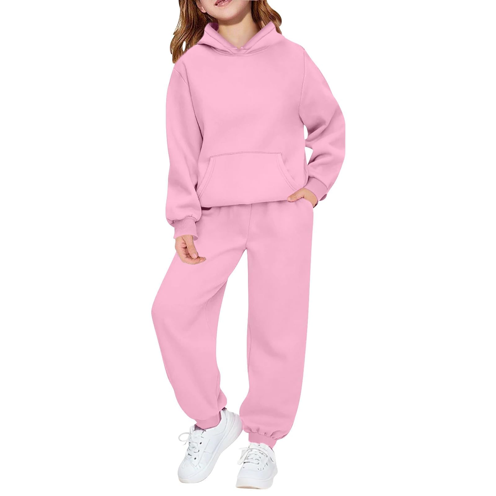 Survêtement à capuche pour enfants garçons et filles, sweat-shirt à manches longues et jogging, vêtements de sport décontractés pour l'école, les jeux et la détente 2 à 13 ans