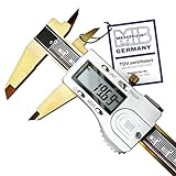 MIB Digitaler Messschieber mit Absolut-System & TiN-Beschichtung DIN 862 150mm | Präzisionsmessgerät | 4-fach Messung | Kalibrierung | Digitalwerkzeug Set mit 3V Batterie & Kunststoffbox