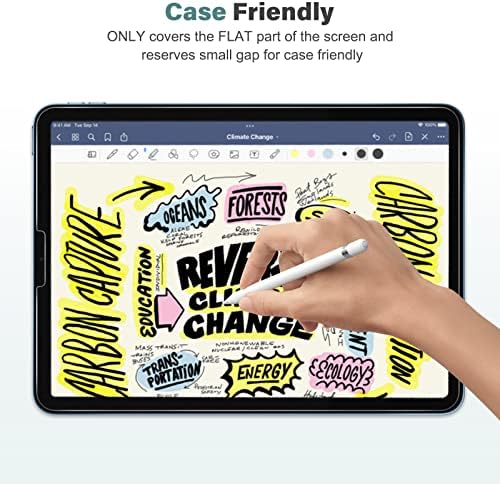 Amazon Brand - Eono Screen Protector for iPad Air 5, iPad Air 4, iPad Pro 11 Inch, Tempered Glass Film, Alignment Frame, Anti-Scratch, Bubble Free, 2 Pack