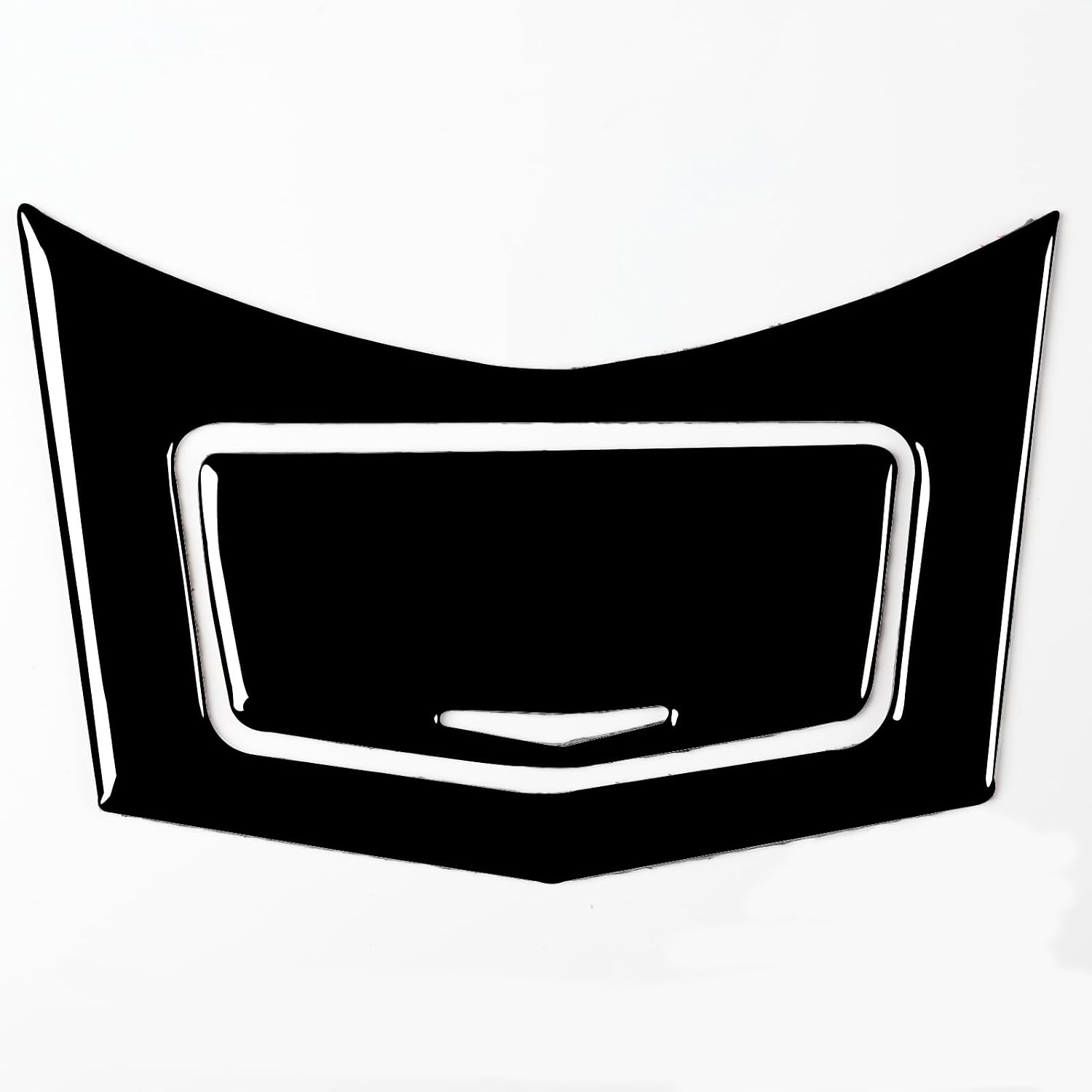 Piano Black Interior Decoration Cover High-Gloss Self-Adhesive Sticker Trim Compatible with Cadillac ATS 2014-2019 (Gear Shift Panel Surround Style B (1pc))