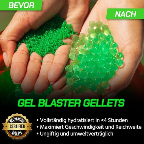 Gel Blaster The Original Surge - Hochleistungs-Gelball-Blaster | Hohe Kapazität in Halb- & Vollautomatik | 10K Schuss, erweiterte 30m Reichweite | Inklusive 800 Schuss | Ab 14 Jahren