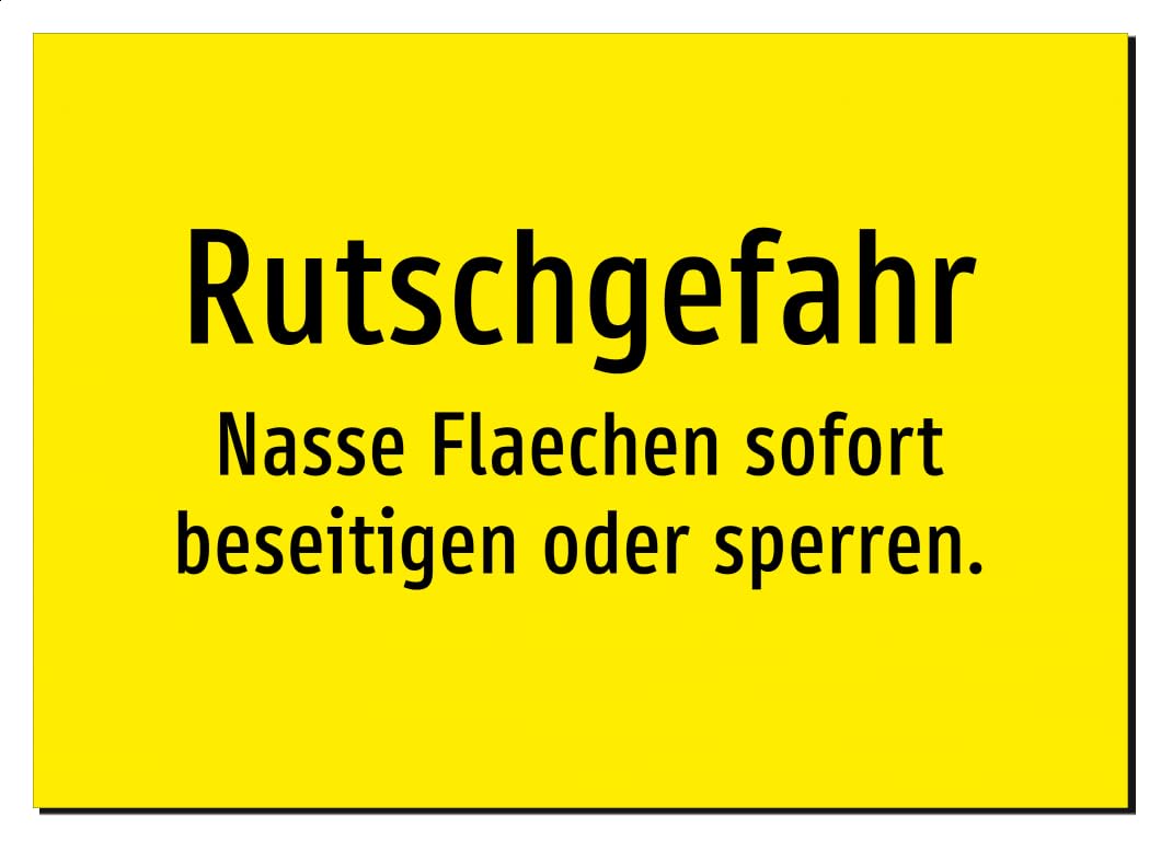 35177-DE-T-06 | Rutschgefahr - Nasse Flaechen sofort beseitigen oder