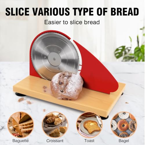 Image of vanerepok Manual Bread Slicer Adjustable Thickness for Homemade Sourdough | Hand Crank Bread Cutter with Scale & Stable Suction Cups & Wood Base for Even Slicing Perfect Baking Gift for Home Bakers