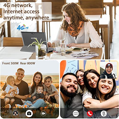 Duoduogo 2 In 1 Tablets, Android 9.0 Tablet Pc With Wireless Keyboard Case, 3Gb Ram 32Gb Rom/128Gb Computer Tablets, Quad Core, Hd/Ips, 8000Mah, 8Mp Dual Camera, Dual 4G Sim + Wifi, Dgo-A38 #TOP6