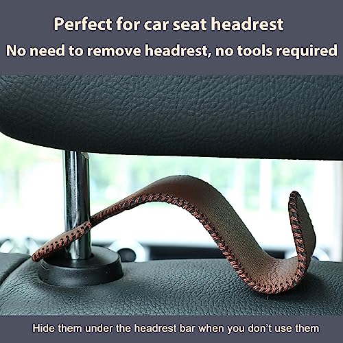Image of 4-Pack Car Headrest Hooks Holds 55lbs Seat Storage Organizer for Bags