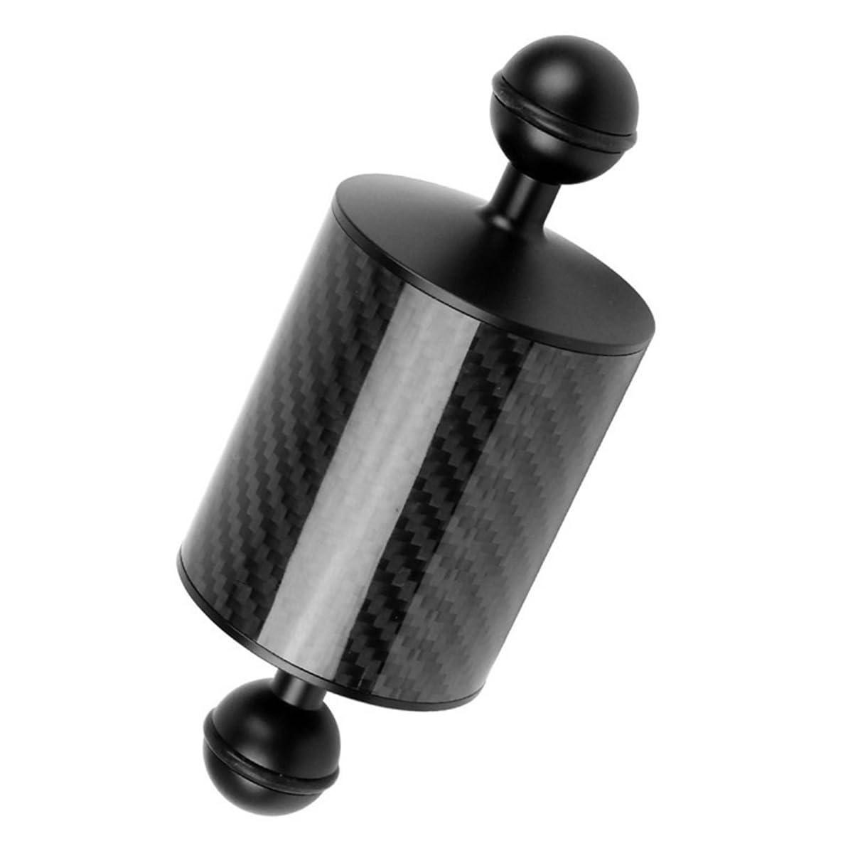 Ludom Bras flottant en fibre de carbone pour système d'éclairage ultra-léger à flottabilité sous-marine de 1 pouce pour plateau de plongée (noir, diamètre 60 mm, 5")