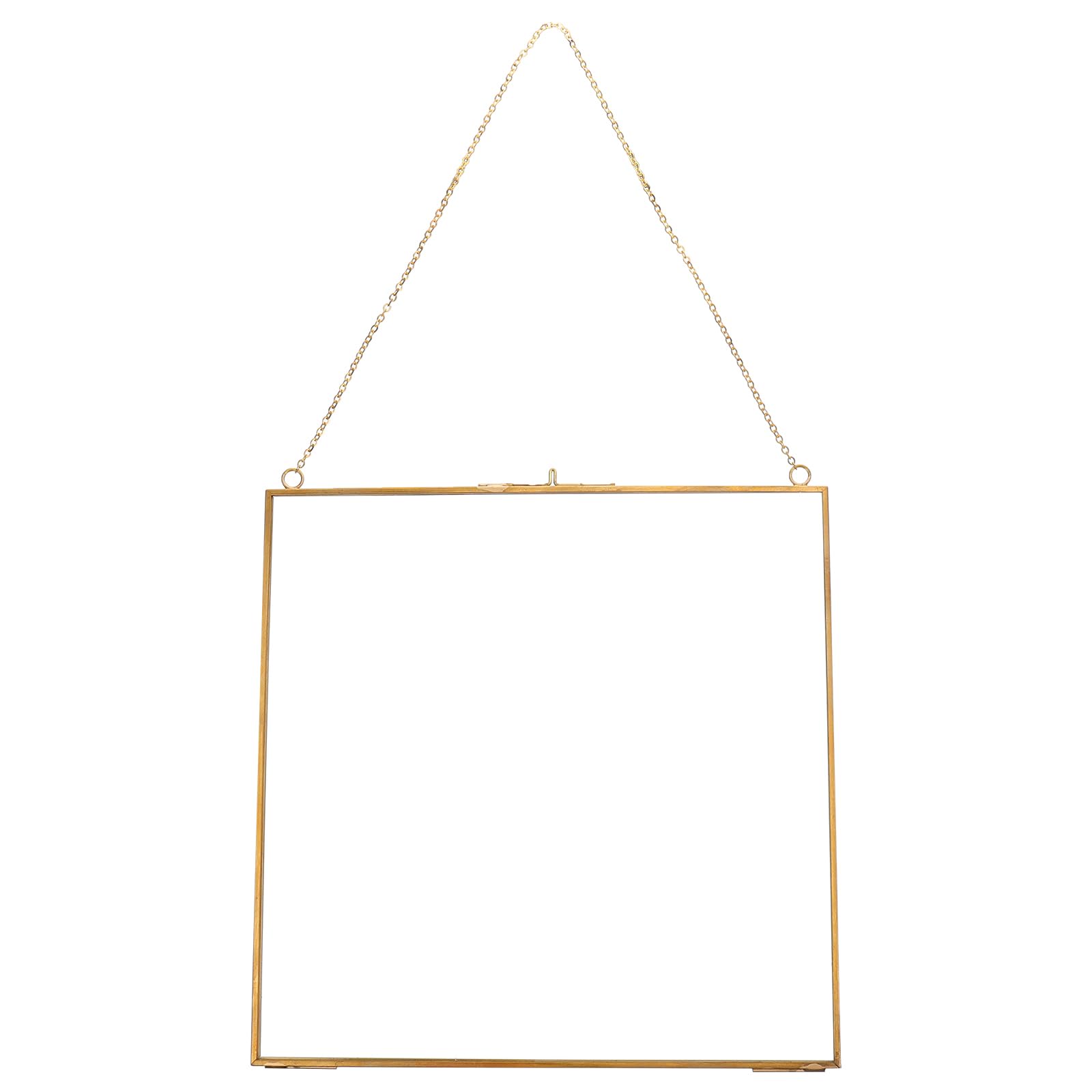 VALICLUD Glas hängender Bilderrahmen zum Jubiläum Hochzeit Musterhalter Glas Artwork Zertifikat Foto Bild Display Rahmen Geometrische Party Verzierung 24X24cm