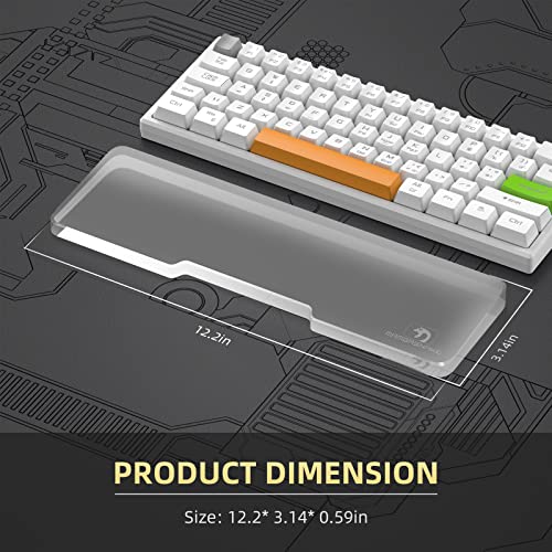 Image of Acrylic Keyboard Wrist Rest - Mini 61Key Keyboard- Mechanical Keyboards Ergonomic Palm Rest for Computer Keyboard,Anti-Slip Base,Wrist Pad for Laptop,Office & Home-Easy Typing