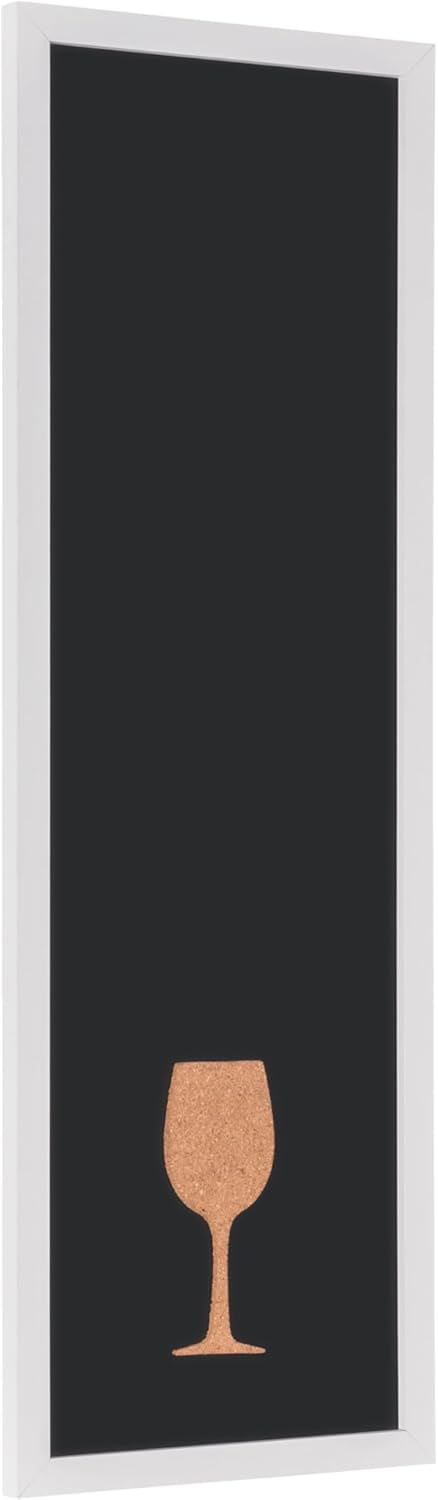 Bi-Office Combined Memo & Chalkboard Black Board Back 2CHALK Vino Weißer Rahmen