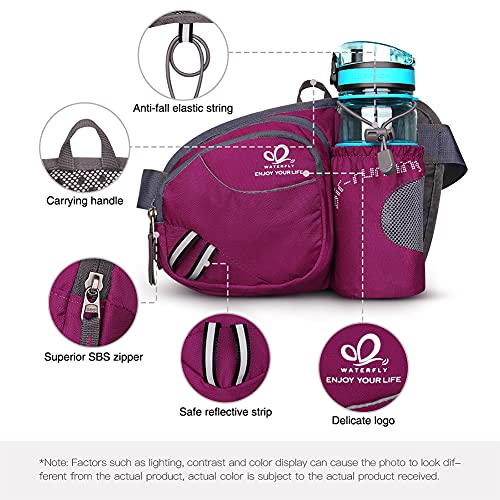 Waterfly Hiking Waist Bag Fanny Pack With Water Bottle Holder For Men Women Running & Dog Walking Fit All Phones (Bottle Not Included) #TOP3