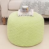 Round Pouf Ottoman Boho Poof Home Decor Floor Pouffe Ottoman Foot Rest for Couch Sofa Bean Bag Chairs Living Room Bedroom 20 x 20 x 14 Inches Sage Green Pouf with Filler