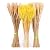 Onew1 Papyrus Dry Naturally Small Pampas Reed Artificial Plants Home Decoration Artificial Flowers Wedding Bouquet Crystal Ball (Color : 50Pcs Golden)