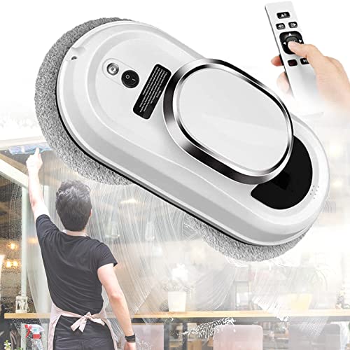 HCZKIUJY Robot Nettoyeur de vitres Intelligent, Robot de Nettoyage de vitres à télécommande électrique entièrement Automatique, aspirateur robotisé...