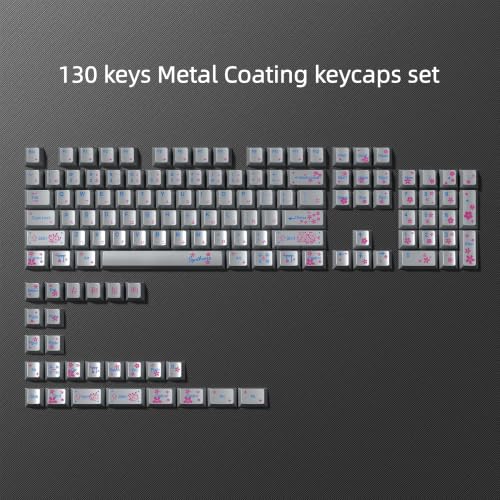 Image of dagaladoo PBT keycaps Set,Cherry Profile Keyboard keycaps,Metal Coating