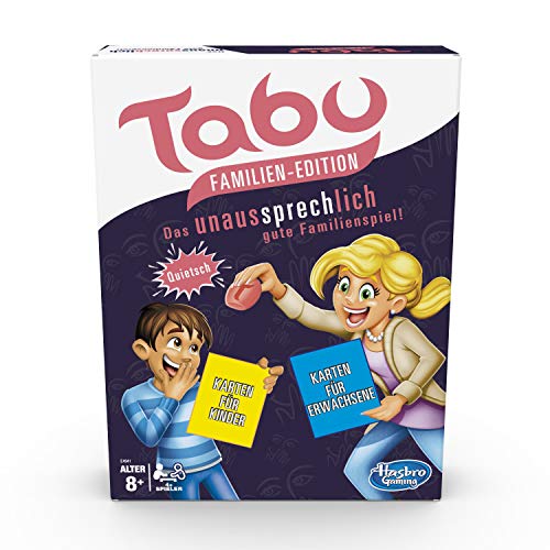 Hasbro Tabu Familien Edition, mit Karten für Kinder und Erwachsene, Familienspiel – Bild 4
