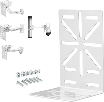 L-Shape Dome Security Camera Wall Bracket,Universal Wall Ceiling Mount Bracket Adapter Mount Extension Support for CCTV Surveillance Hikvision Dome Camera L Mount Adapter