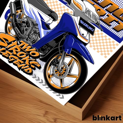 Image of BLINKART Suzuki SatriaCar Posters Sticker Gift Items for Boys Room Wall Decor || Comes with Double-Sided Tape|| Decoration Bedroom Living Room Office Studio Decor | 12x18 In (A3) - CAR-247