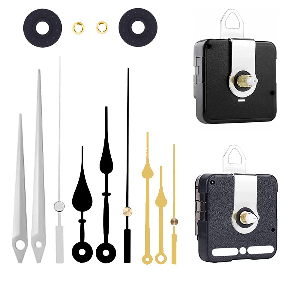 Best Buy QEWINOX® A Product of SONAM Quartz Combo of Sweep & Ticking Silent Movement Machine for Wall Clock Hand (2 Sets DIY) (Needle -Black,Silver,Golden.) (Made in India 100%) Pack 1-image-49