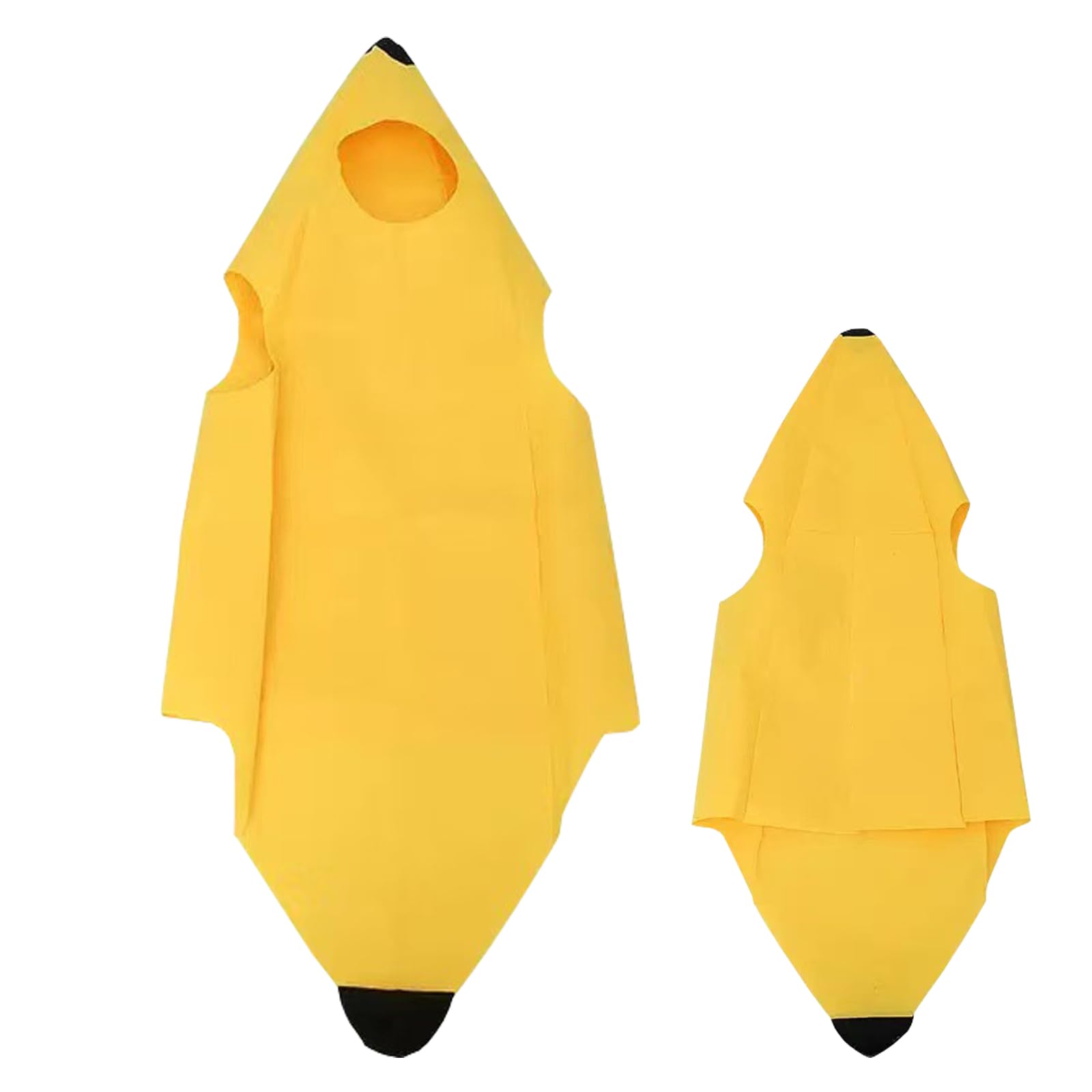 HSYWSH Banana Costume, Adult Fancy Dress Costumes Men Women, One Size Fits Most, Funny Fruit Costume for Halloween Carnival Parties Cosplay (Yellow)