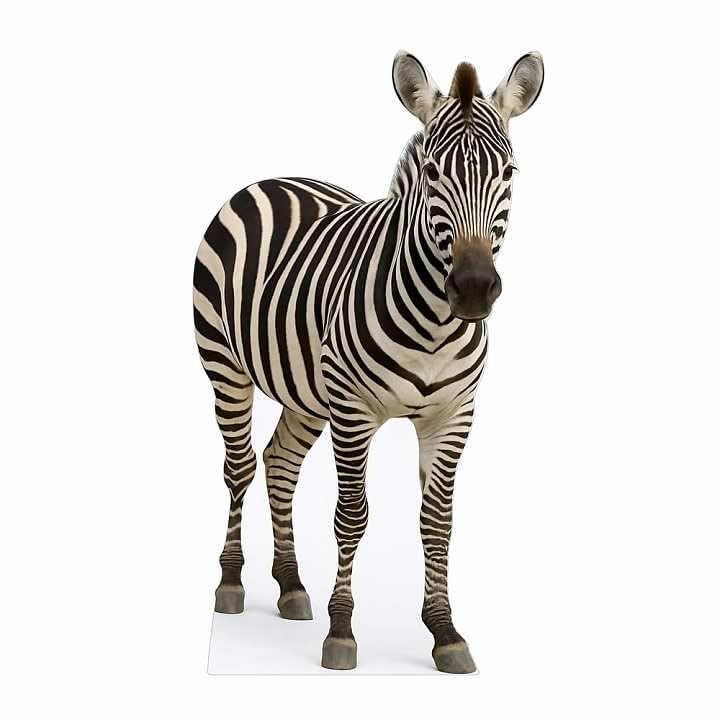 Image of Zebra 6FT Life Size Cardboard Cutout - A Fun Animal Standup for Photo Booths, Birthday Parties, and Events
