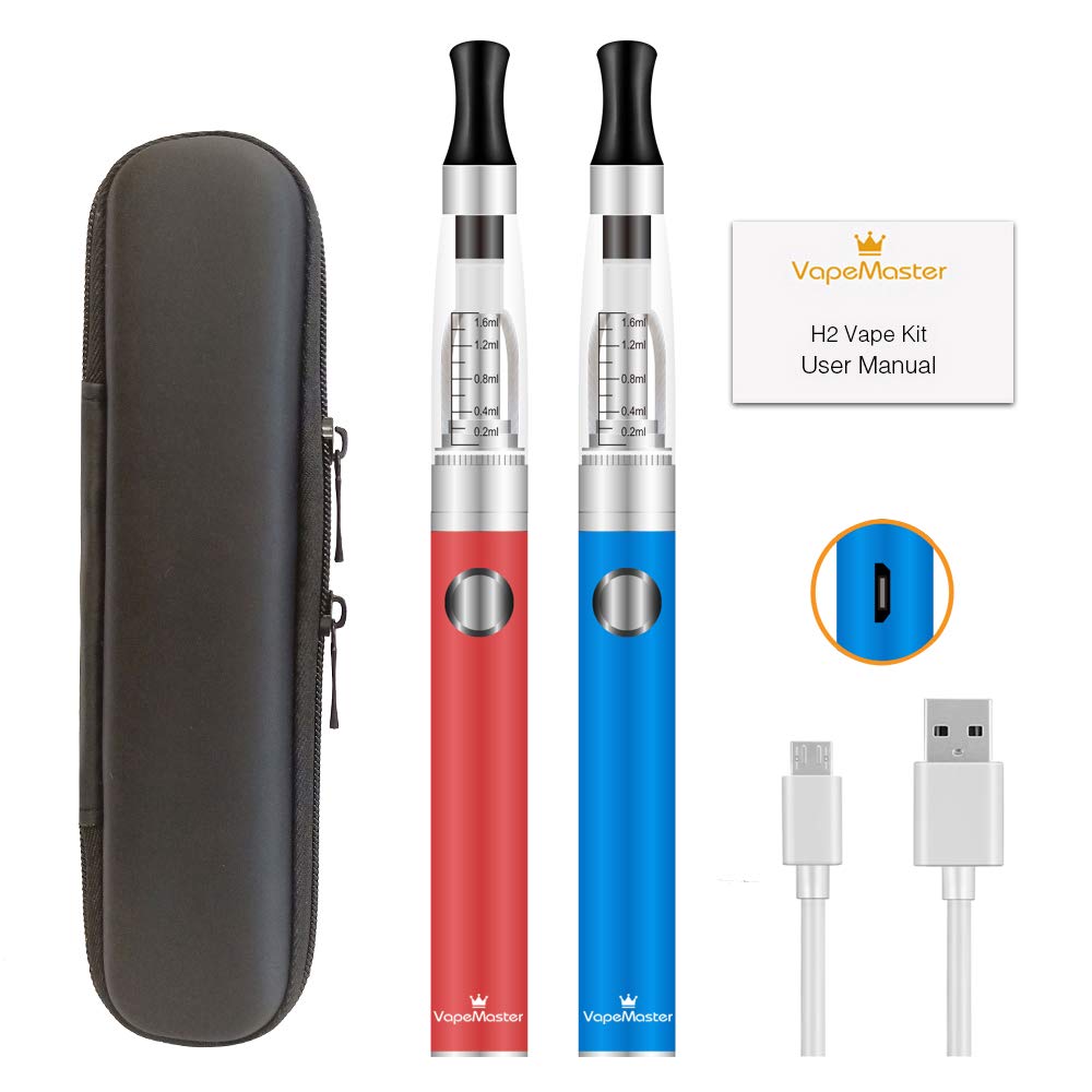 elfbar elfa kaufen E Cigarettes Vape Pen Starter Kit VapeMaster H2 Vape Kit, 2 Vape Pens, Easy  Top Fill Cartridge, Long Lasting Battery