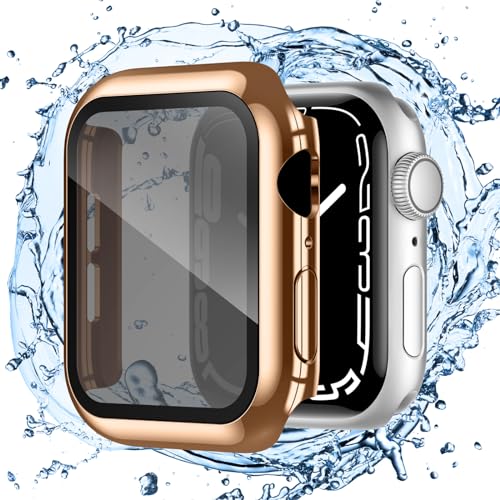 Recoppa for Apple Watch Case 42mm Series 3/2/1 with Screen Protector, Waterproof Hard PC Ultra-Thin Bumper HD Clear Anti-Fog All Around Protective Cover for iWatch 42mm Black