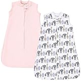 Picture of Hudson Baby Unisex Baby Premium Quilted Sleeveless Sleeping Bag and Wearable Blanket, Pink Safari, 18-24 Months