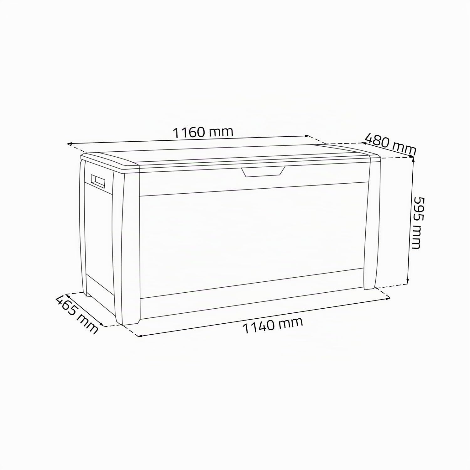 Prosper Plast MBR310-S433 - Contenitore da Giardino, 119 x 48 x 60 cm, Colore: Antracite