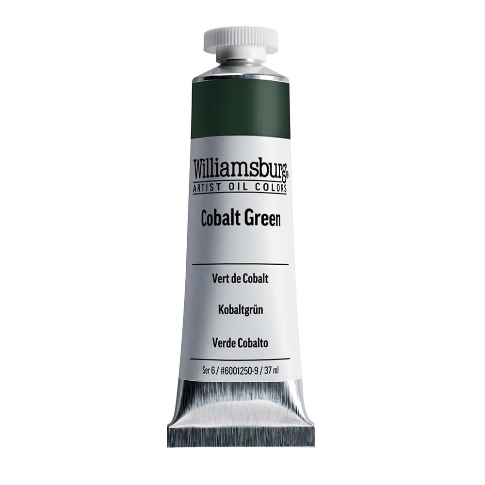 Williamsburg Oil 37Ml Cobalt Green forte opacité et haute résistance lumière