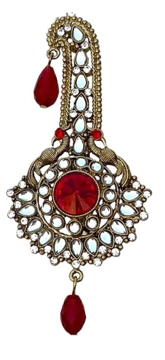 fure Double Peacock Metal Kilangi Brooch (Bronze) for Men-picture-15