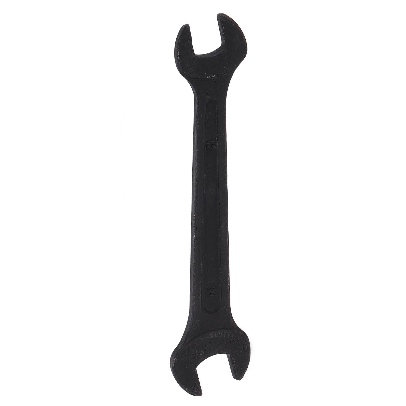 sourcing map Metric Double Open End Wrench 12mm x 14mm Standard Size Carbon Steel Spanner Wrench for Auto Household Maintenance Routine Repairs, Black