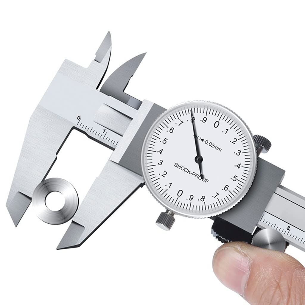 Dial Calipers High Precision Metal Vernier Calipers Shockproof Height Depth Inner Outer Diameter Tester Measuring Tools (Color : 0-200mm) (0)