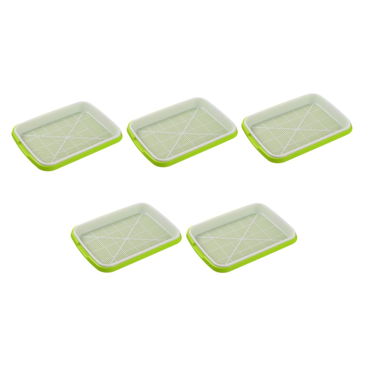 Abaodam 5stücke Hydroponisches Keimtablett Bodenlose Pflanzenanbautabletts Nützliches Pflanzenkeimtablett Keimtablett Für Gewächshaus Kunststoff Trays Für Keimung Starter