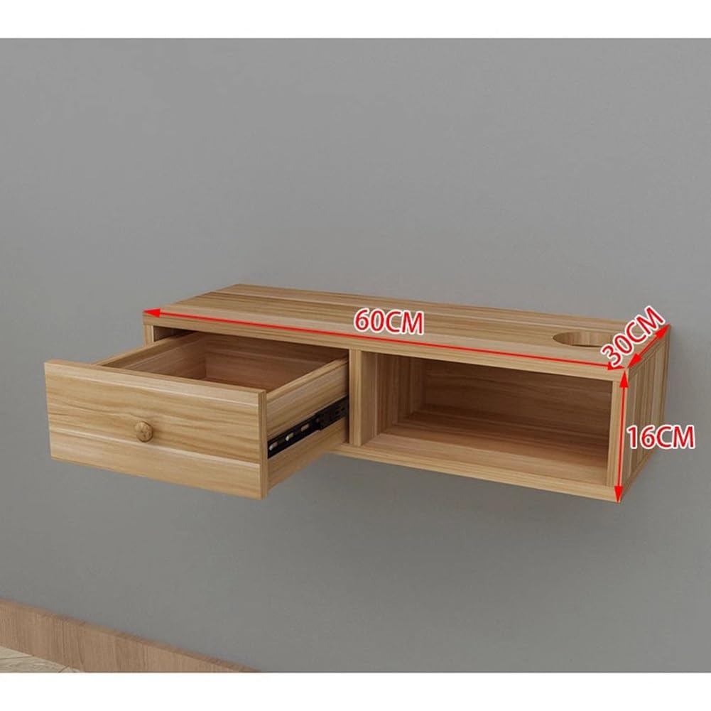 Estación de estilo de montaje en pared con cajón y soportes para secador de pelo para organización de salón y spa