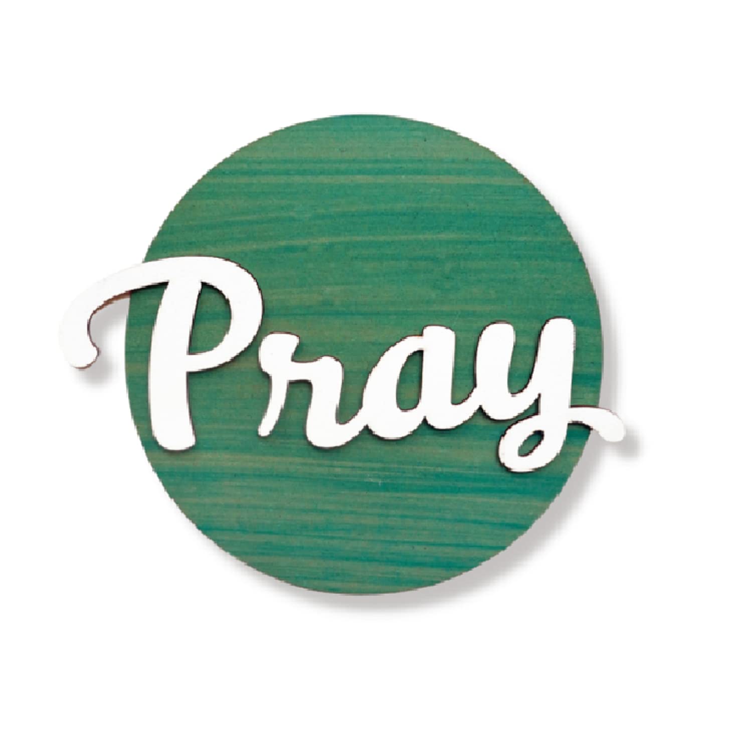 Chalk My Theme 3D Pray Quote Wall Hanging For Décor | Home Décor Wall Art For Home, Home Temple Area, Living Room, and Kitchen | Wooden Decorative Item For Wall and Door 8 X 8 Inches