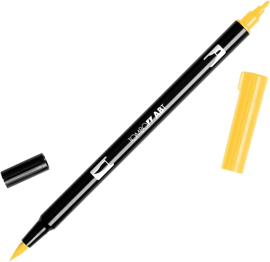 Tombow Dual Brush Pen Art Markers, Light Orange 025, 6-Pack