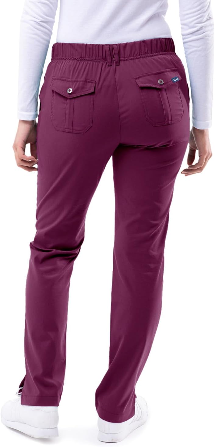 Adar Pro Scrubs for Women - Skinny Leg Yoga Scrub Pants - Image 2