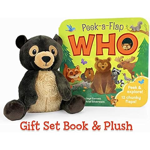 Who Peek-a-Flap Gift Set: Includes Lift-A-Flap Board Book and Cuddly Plush Toy Friend for Birthdays, Baby Showers, Christmas and Easter Basket Stuffers Ages 0 - 4 Cover