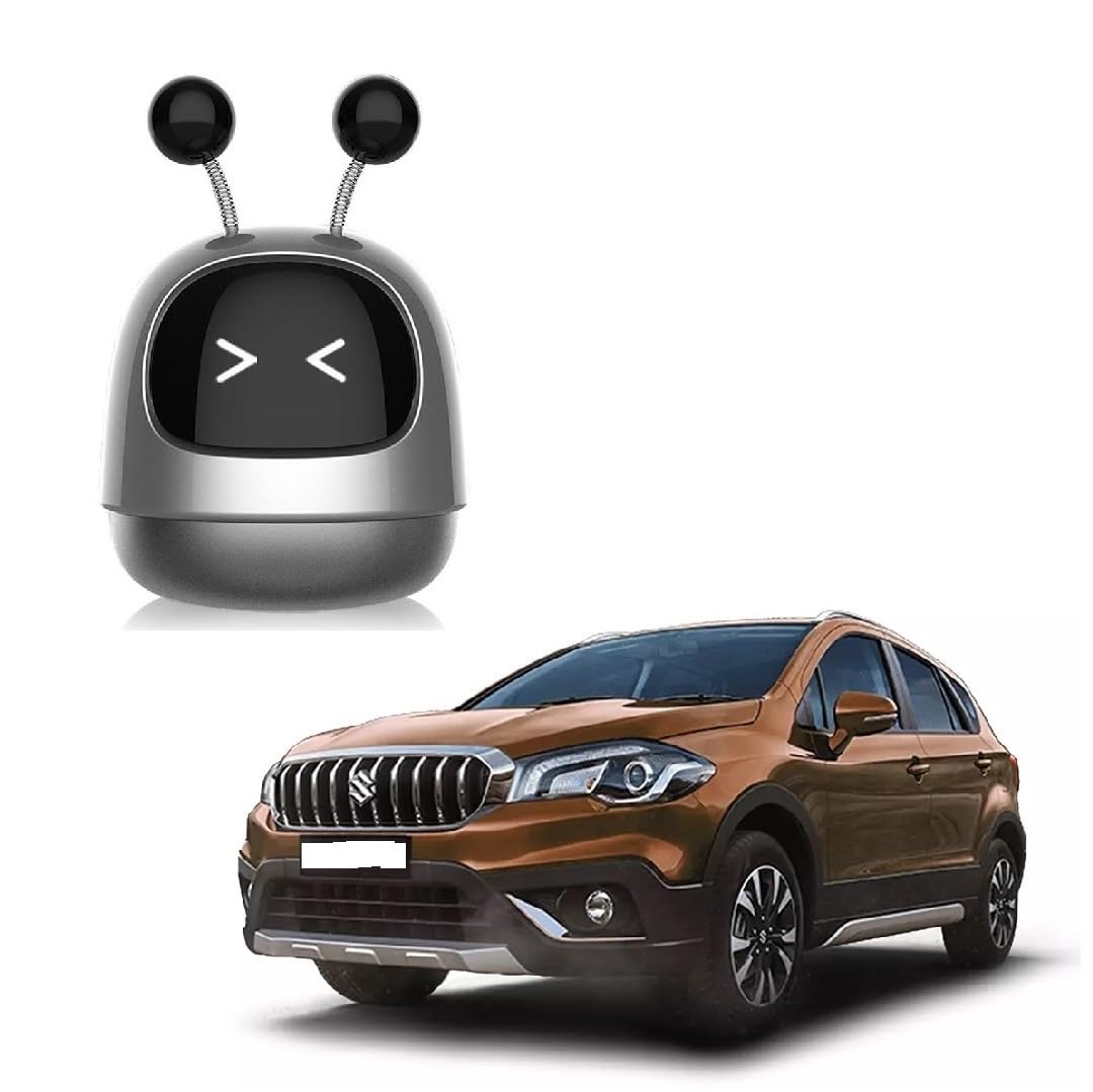Car Dashboard Decoration Mini Robot Car Perfume (Silver Color) Suitable For Maruti Suzuki S-Cross type-2