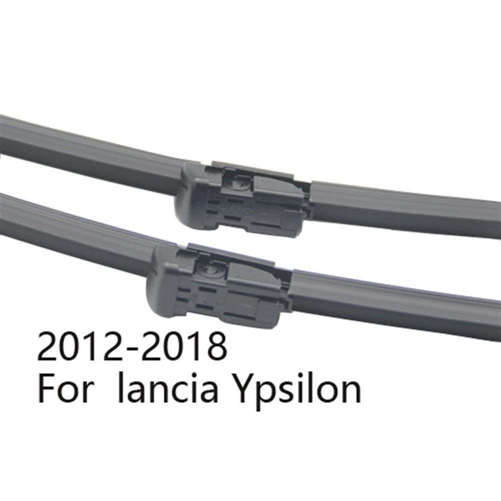 استبدال ذراع الايبر، Wiper Blades for lancia Ypsilon Fit Hook/Push Button Arms Model Year from 2003 to 2018 (Color : 2012-2018, Size : Front Rear Wiper)