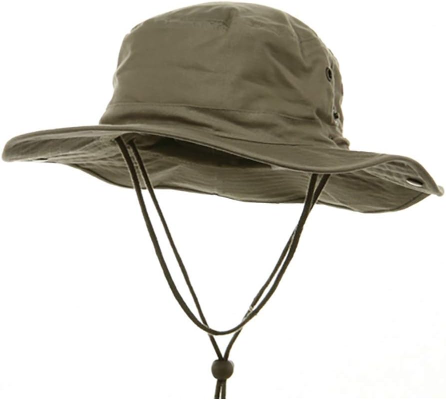 Mega Cap Fishing Hat (01)-Khaki W10s32f (2Xl-3Xl), Khaki, Size 2Xl-3Xl