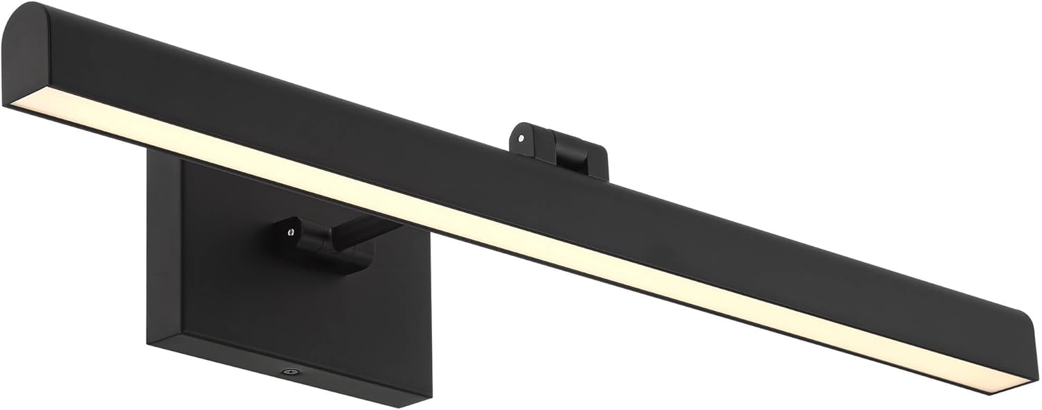 Possini Euro Design Henry 24" High Modern Picture Wall Lamp Light Fixture Mount Living Room Indoor Hallway Entry-Way LED Hardwired Cordless Black Dining Room Corner