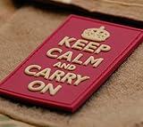 3d PVC Keep Calm and Carry on Morale Patch Navy Seal Afghanistan Uksf British Army by Britkit