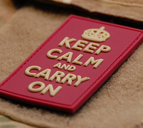 3d PVC Keep Calm and Carry on Morale Patch Navy Seal Afghanistan Uksf British Army by Britkit